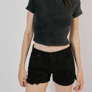 Brooke Mid Rise Distressed Shorts